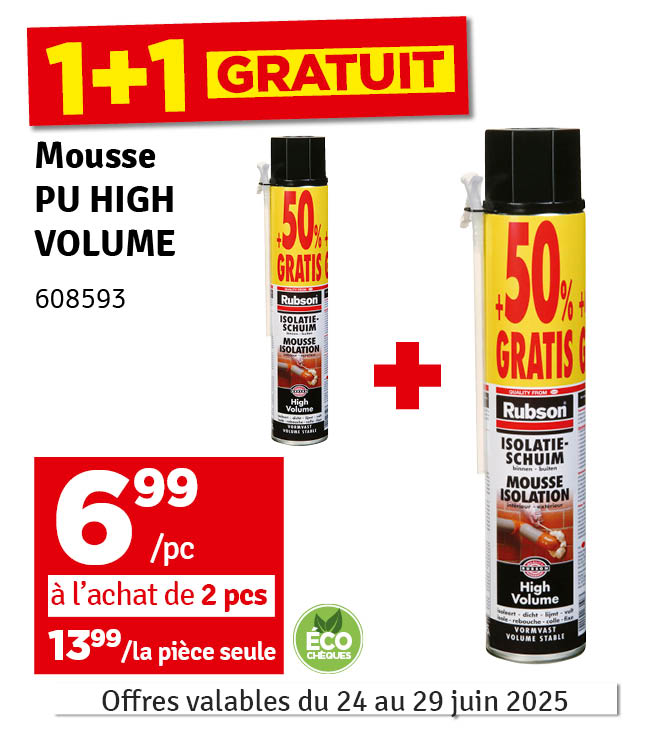 Mousse PU High Volume 0,5 L + 0,25 L RUBSON